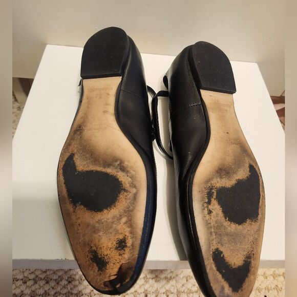 L.K. Bennett "Nessie" Criss Cross Black Leather Ballet Flats Sz.7.5/37.5 Ret$285 - Picture 7 of 8